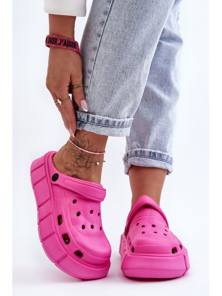 Moteriški putplasčio platforminiai „Crocs“ batai „Fuchsia Beckett“