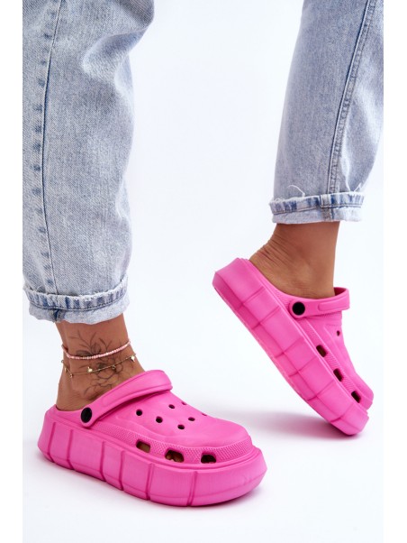 Moteriški putplasčio platforminiai „Crocs“ batai „Fuchsia Beckett“
