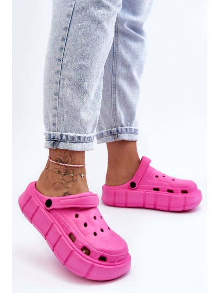Moteriški putplasčio platforminiai „Crocs“ batai „Fuchsia Beckett“