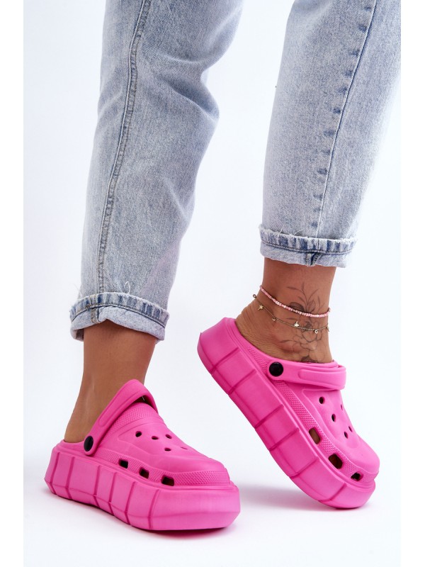 Moteriški putplasčio platforminiai „Crocs“ batai „Fuchsia Beckett“