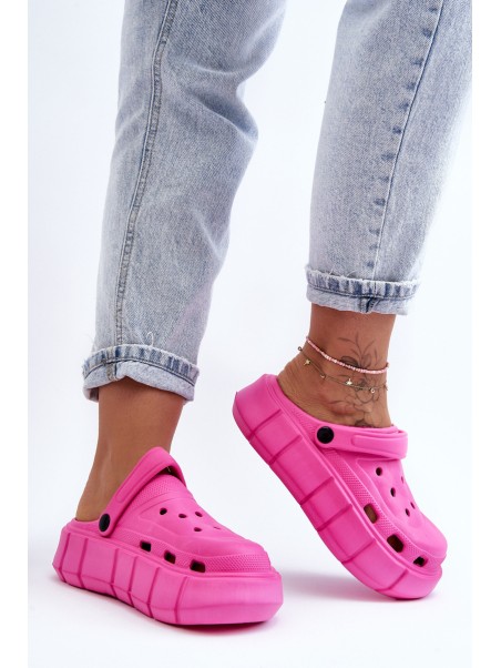 Moteriški putplasčio platforminiai „Crocs“ batai „Fuchsia Beckett“