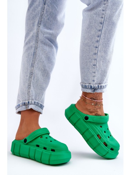 Moteriški putplasčio „Crocs“ batai ant platformos, žali, „Beckett“