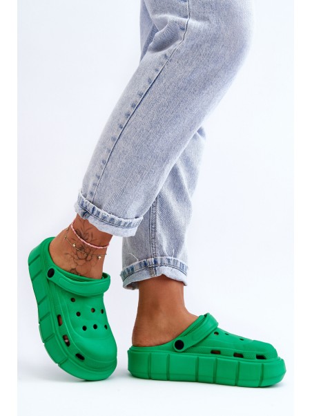 Moteriški putplasčio „Crocs“ batai ant platformos, žali, „Beckett“