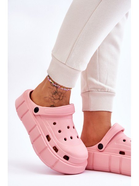 Moteriški putplasčio platforminiai „Crocs Pink Beckett“