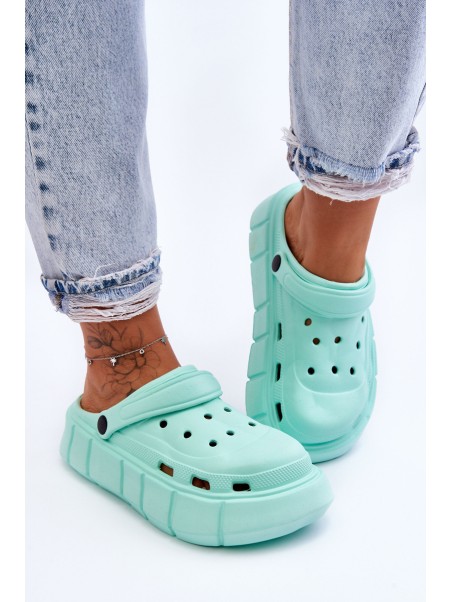 Moteriški putplasčio platforminiai „Crocs Mint Beckett“ batai