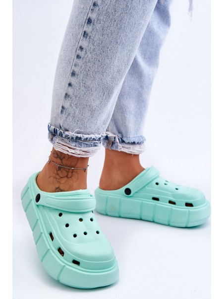 Moteriški putplasčio platforminiai „Crocs Mint Beckett“ batai