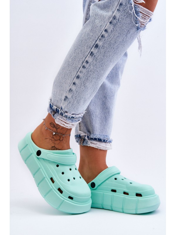 Moteriški putplasčio platforminiai „Crocs Mint Beckett“ batai