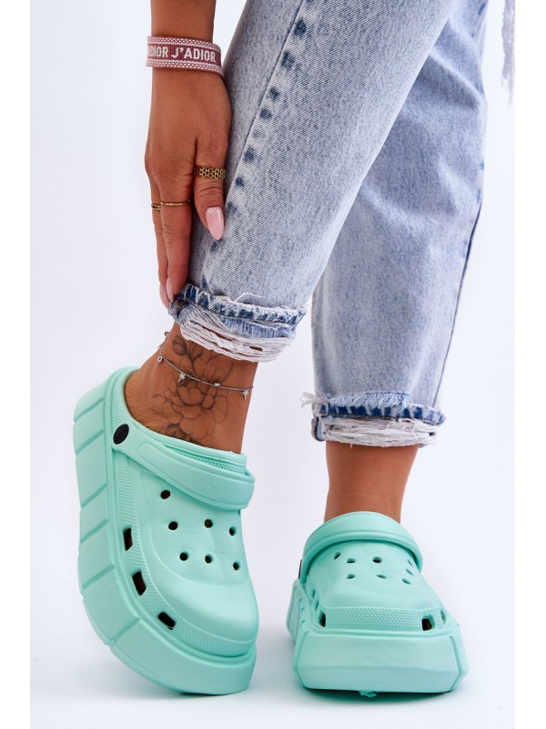 Moteriški putplasčio platforminiai „Crocs Mint Beckett“ batai
