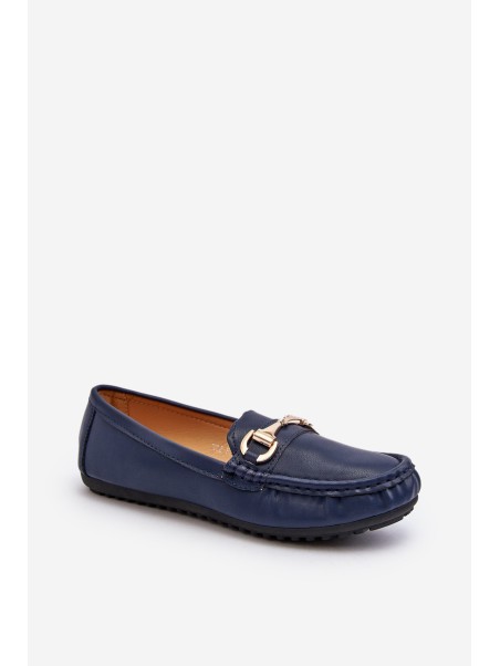 Women's Classic Eco Leather Moccasins Navy Demese