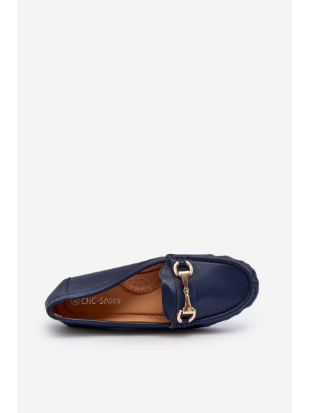 Women's Classic Eco Leather Moccasins Navy Demese