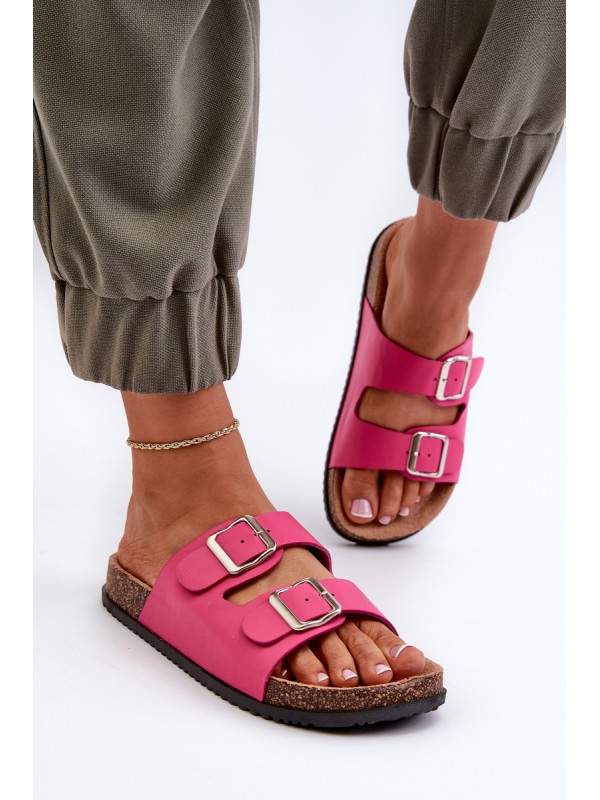 Women's Sandals with Buckles Fuchsia Oliena