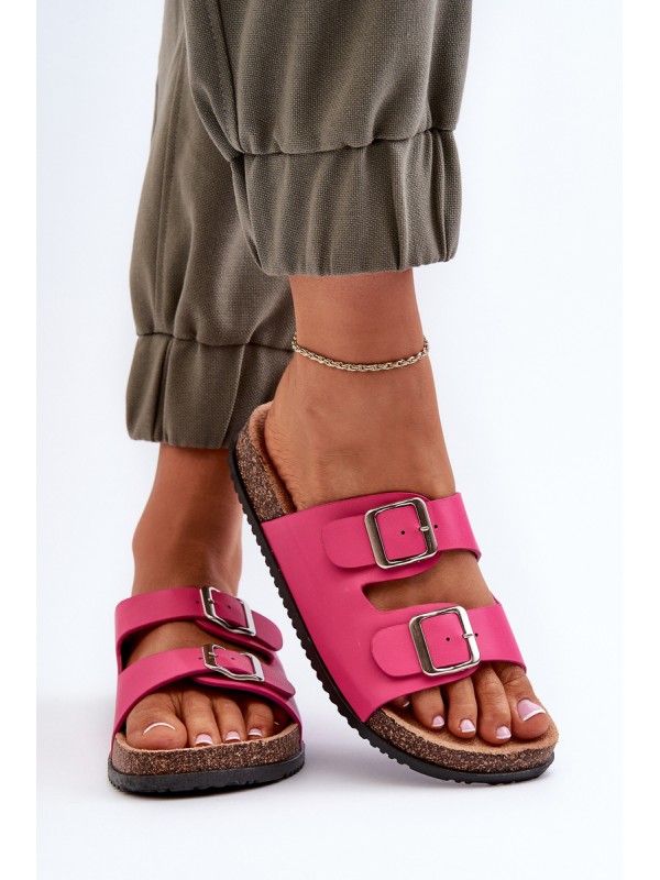 Women's Sandals with Buckles Fuchsia Oliena 2
