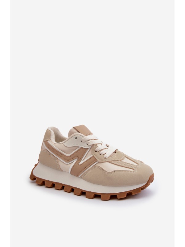 Women's Beige Sports Sneakers Kalelia