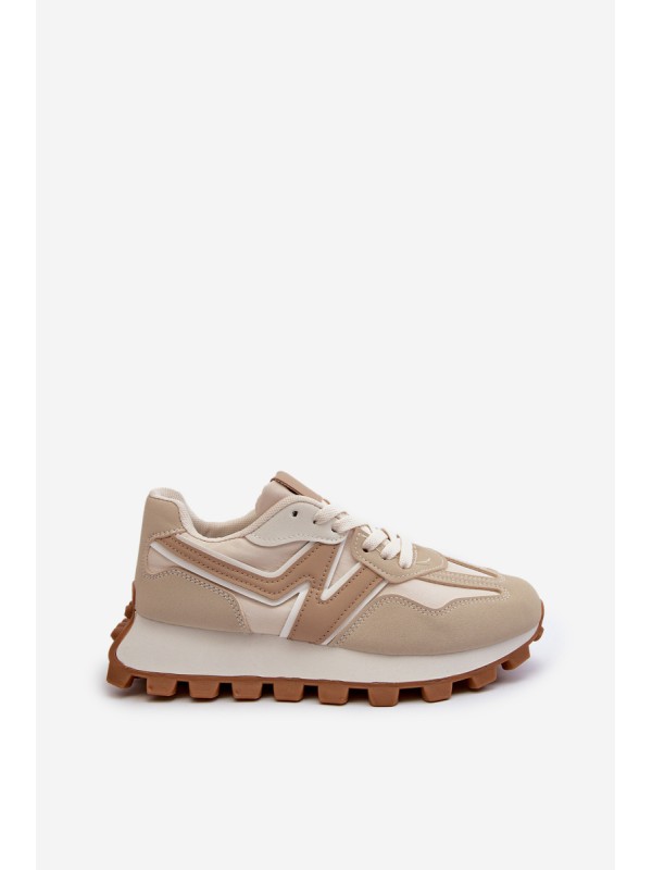 Women's Beige Sports Sneakers Kalelia