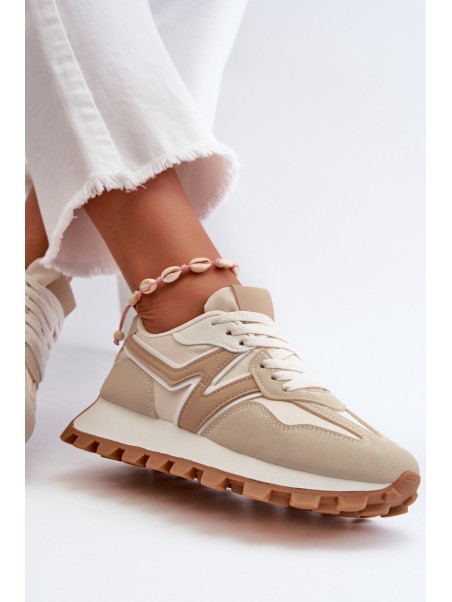 Women's Beige Sports Sneakers Kalelia