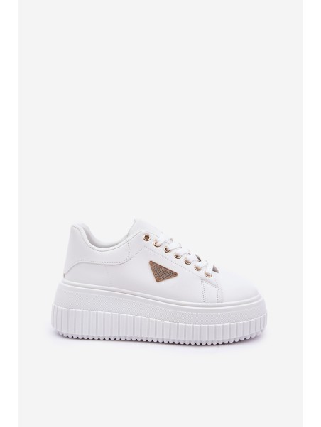 Stylish Sneakers On Massive Platform White Vallexia