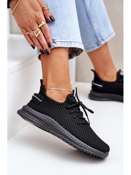 Mesh Slip-On Sports Shoes Women Black Harice