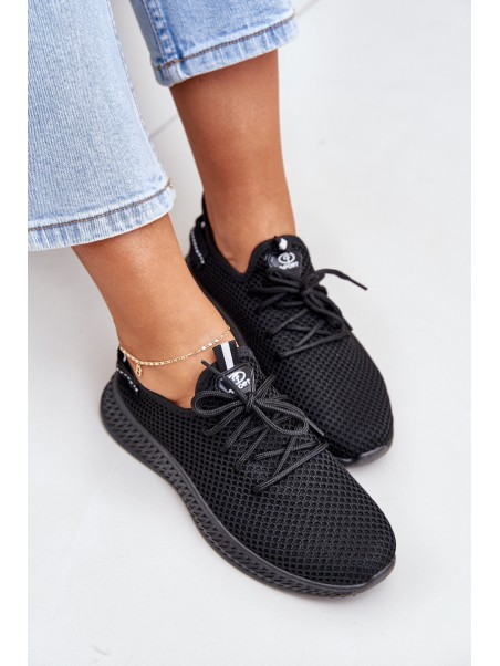 Mesh Slip-On Sports Shoes Women Black Harice