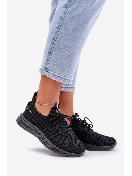 Mesh Slip-On Sports Shoes Women Black Harice