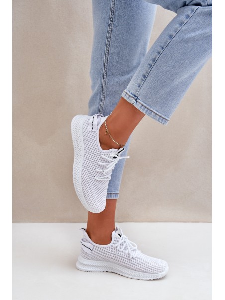 Mesh Slip On Sports Shoes Women White Harice