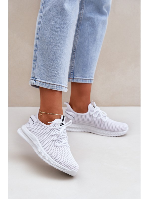 Mesh Slip On Sports Shoes Women White Harice 2