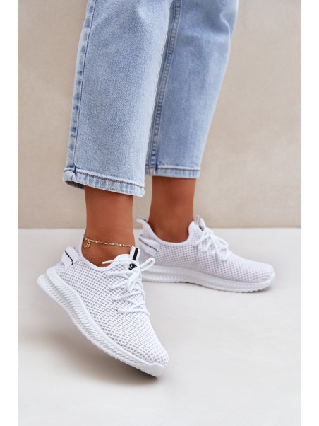 Mesh Slip On Sports Shoes Women White Harice