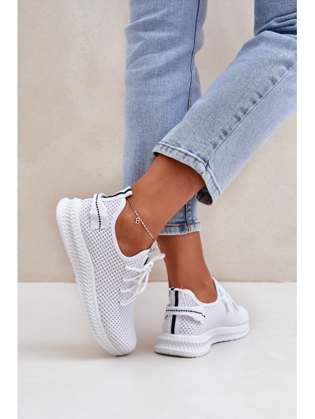 Mesh Slip On Sports Shoes Women White Harice