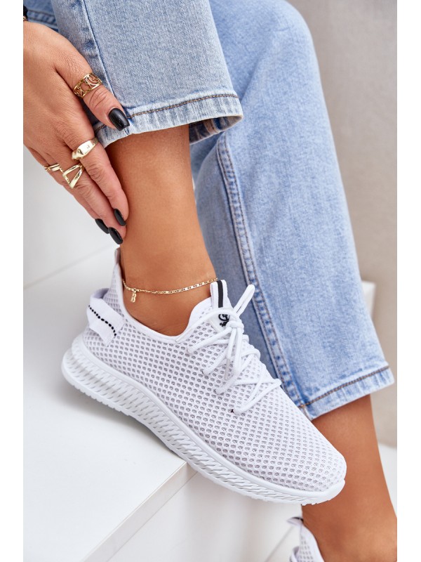 Mesh Slip On Sports Shoes Women White Harice