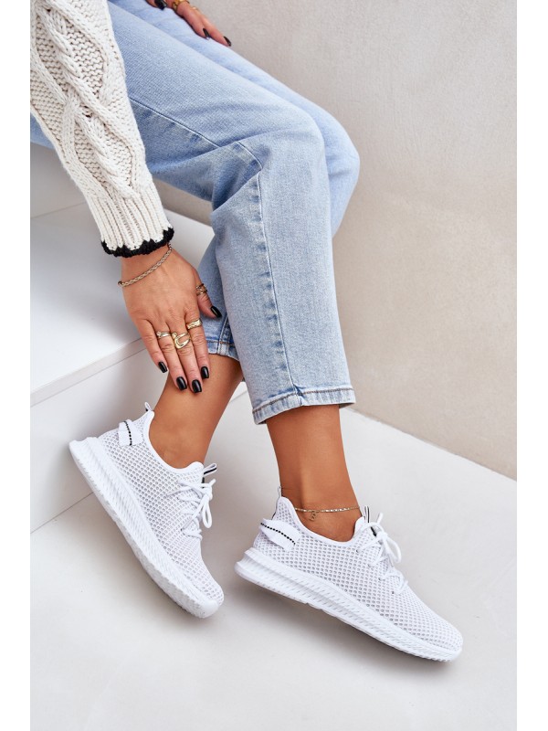 Mesh Slip On Sports Shoes Women White Harice