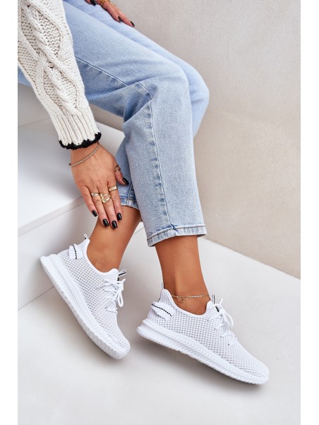 Mesh Slip On Sports Shoes Women White Harice