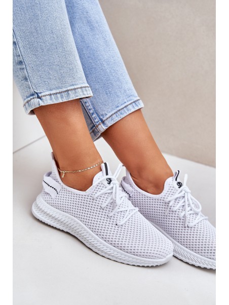 Mesh Slip On Sports Shoes Women White Harice