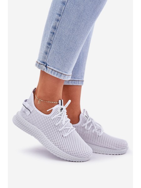 Mesh Slip On Sports Shoes Women White Harice