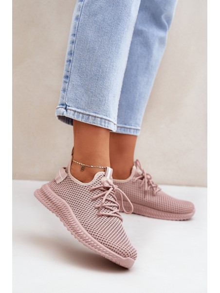Mesh Slip-on Sports Shoes Women Pink Harice