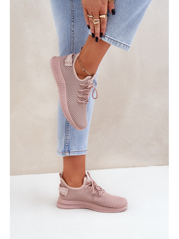 Mesh Slip-on Sports Shoes Women Pink Harice