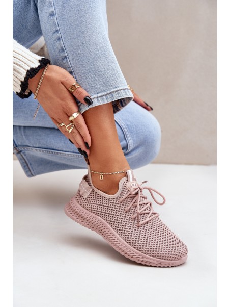 Mesh Slip-on Sports Shoes Women Pink Harice