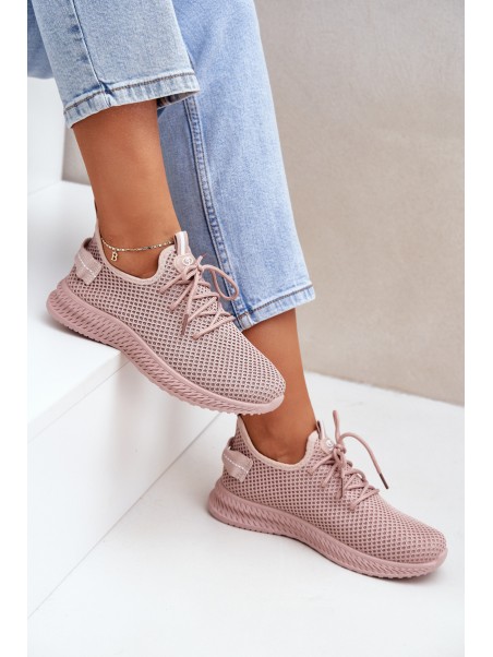 Mesh Slip-on Sports Shoes Women Pink Harice