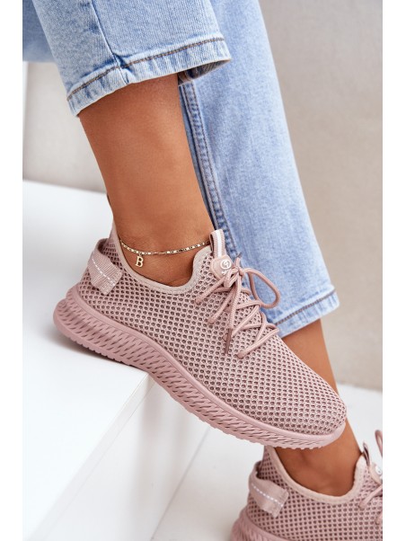 Mesh Slip-on Sports Shoes Women Pink Harice
