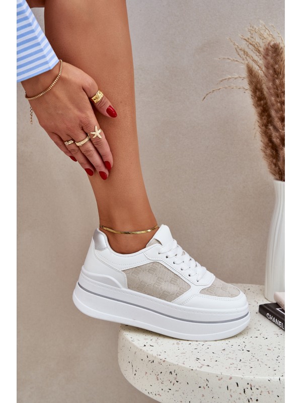 Women's Patterned Sneakers White Fenarra