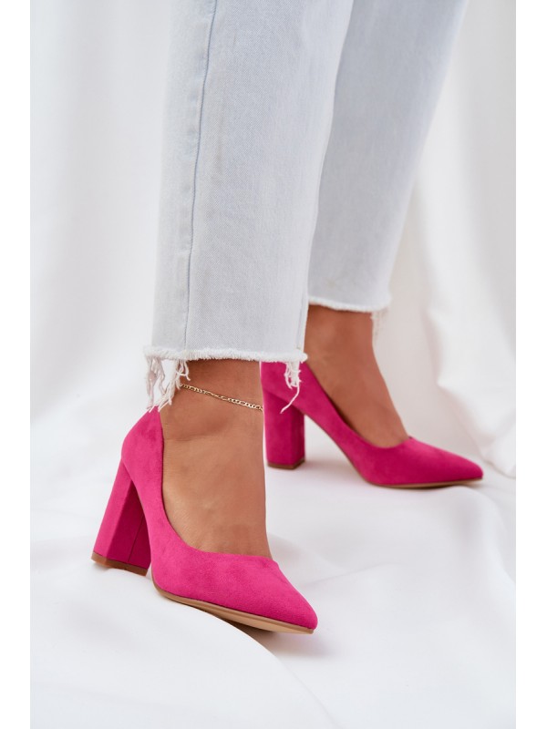 Moteriški aukštakulniai „Block Eco Suede“ fuksijos spalvos „Florena“ 2