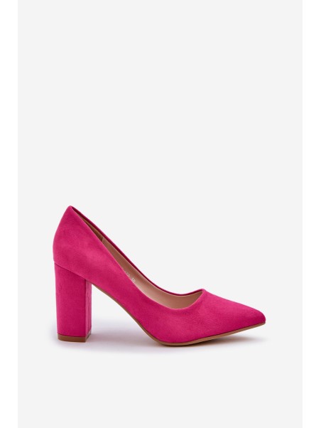 Moteriški aukštakulniai „Block Eco Suede“ fuksijos spalvos „Florena“