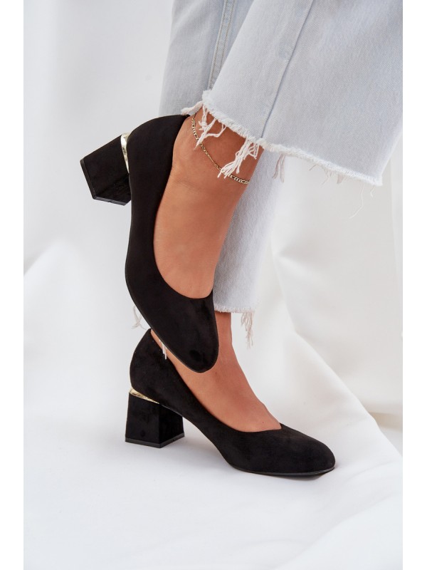 Eco Suede Heels Black Veniffia