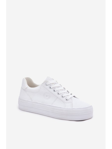 Eco leather women's sneakers on platform Big Star RR274298 white