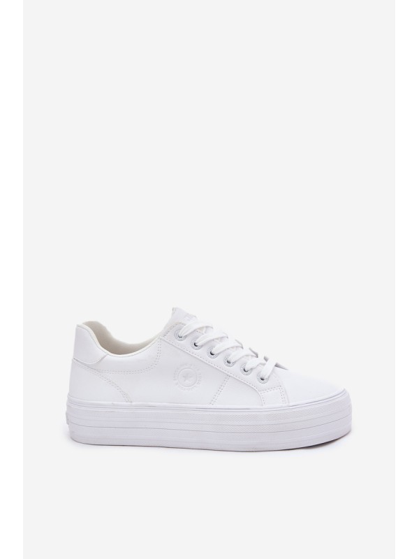 Eco leather women's sneakers on platform Big Star RR274298 white