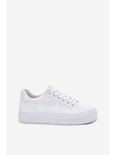 Eco leather women's sneakers on platform Big Star RR274298 white