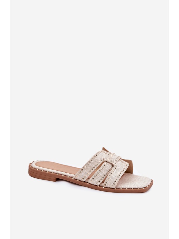 Embellished flat sandals beige Anniles Embellished flat sandals beige Anniles