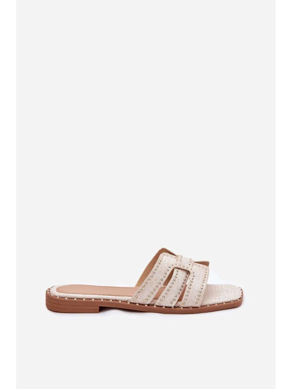 Embellished flat sandals beige Anniles Embellished flat sandals beige Anniles