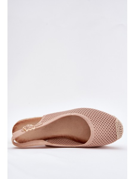 Womens wedge sandals with braiding pink Tulliata