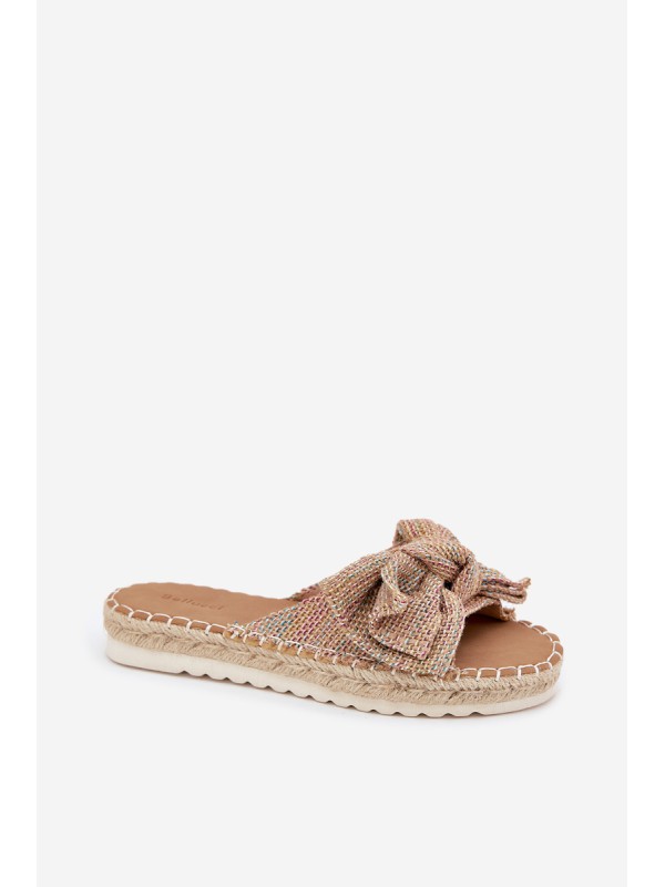 Ladies Platform Slippers With Braiding And Bow Multicolor Alpireda Ladies Platform Slippers With Braiding And Bow Multicolor Alpireda