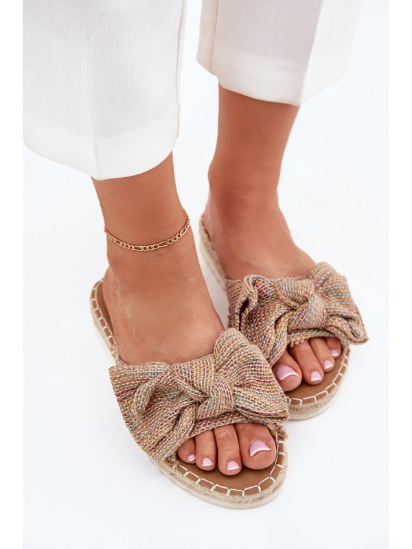 Ladies Platform Slippers With Braiding And Bow Multicolor Alpireda Ladies Platform Slippers With Braiding And Bow Multicolor Alpireda