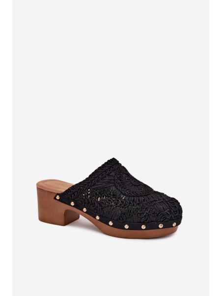 Crochet Women's Heels Black Senevia